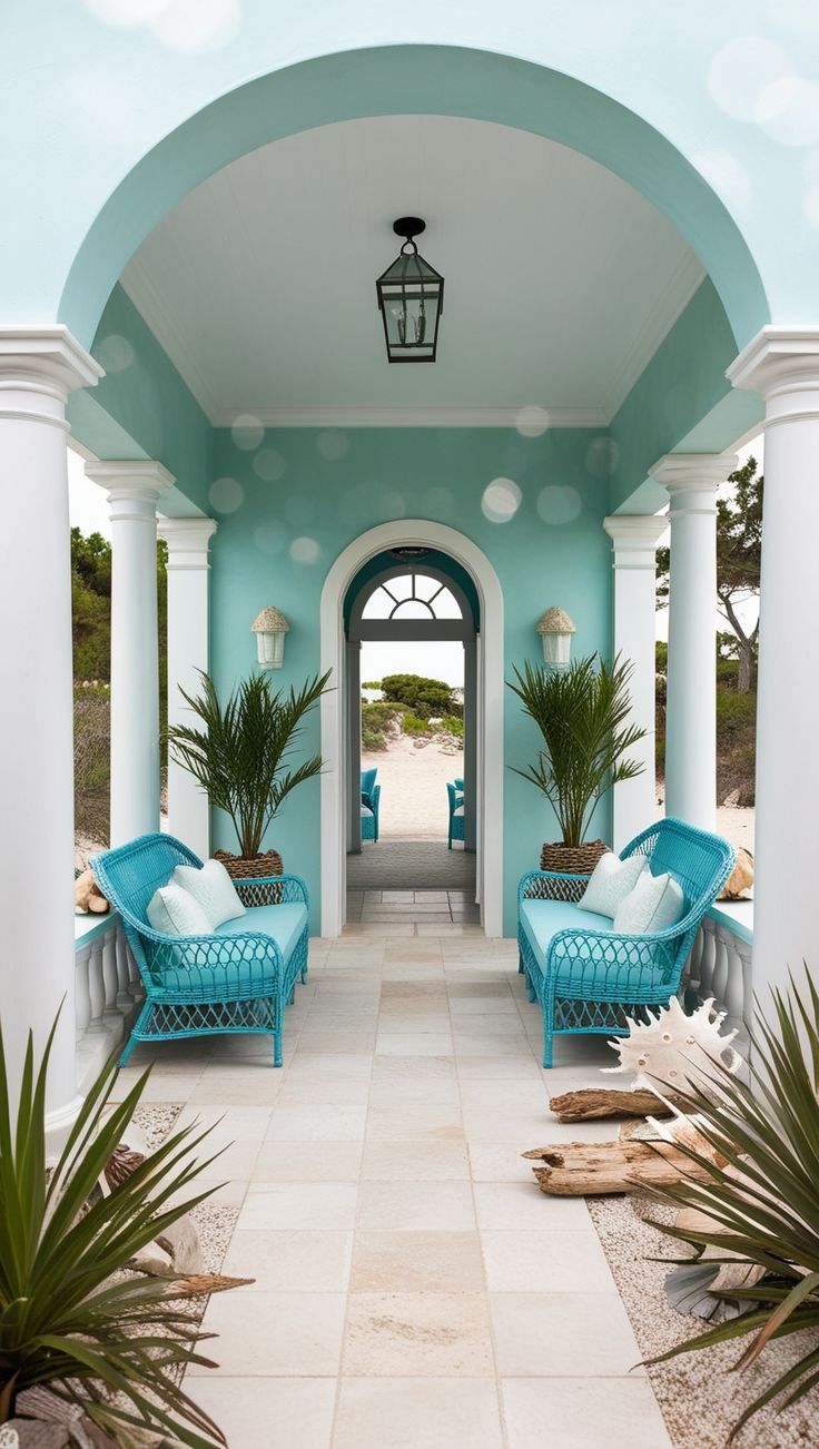 The Serene Aqua Porch